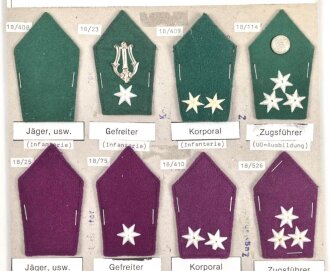 Österreich, Sammlung Rangabzeichen, auf Karton...