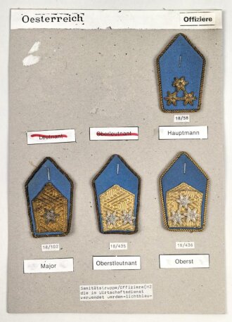 Österreich, Sammlung Rangabzeichen...