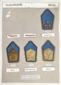 Österreich, Sammlung Rangabzeichen Sanitätstruppe, auf Karton getackert
