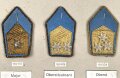 Österreich, Sammlung Rangabzeichen Sanitätstruppe, auf Karton getackert