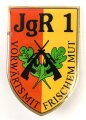 Österreich, Truppenkörperabzeichen "Jägerregiment 1", Maße 40 x 60mm, Rückseitig Klebereste