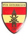 Österreich, Truppenkörperabzeichen "Heeres Unteroffz. Schule Enns", Maße 50 x 63mm, Rückseitig Klebereste