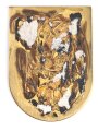 Österreich, Truppenkörperabzeichen "Sperrbataillon 112", Maße 50 x 70mm, Rückseitig Klebereste ohne Nadel