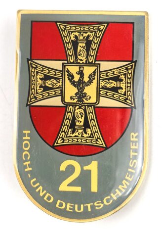 Österreich, Truppenkörperabzeichen "Landwehrstammregiment 21", Maße 45 x 70mm, Rückseitig Klebereste