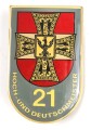 Österreich, Truppenkörperabzeichen "Landwehrstammregiment 21", Maße 45 x 70mm, Rückseitig Klebereste