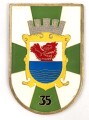 Österreich, Truppenkörperabzeichen "Landwehrstammregiment 35", Maße 40 x 60mm, Rückseitig Klebereste ohne Nadel