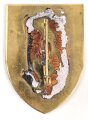Österreich, Truppenkörperabzeichen "Landwehrstammregiment 22", Maße 45 x 65mm, Rückseitig Klebereste
