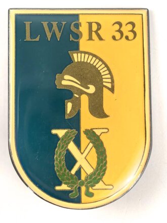 Österreich, Truppenkörperabzeichen "Landwehrstammregiment 33", Maße 35 x 50mm, Rückseitig Klebereste
