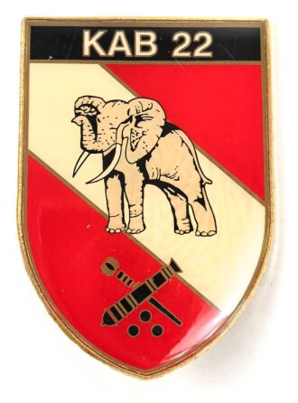 Österreich, Truppenkörperabzeichen "Korps Artillerie Bataillon 22", Maße 45 x 65mm