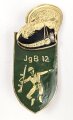Österreich, Truppenkörperabzeichen "Jägerbataillon 12", Maße 45 x 65mm. defekt