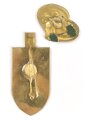 Österreich, Truppenkörperabzeichen "Jägerbataillon 12", Maße 45 x 65mm. defekt