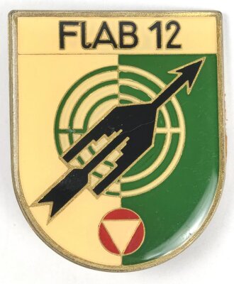 Österreich, Truppenkörperabzeichen "Fliegerabwehrbataillon 12", Maße 45 x 55mm