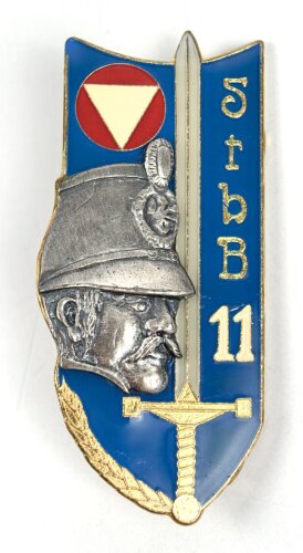 Österreich, Truppenkörperabzeichen "Stabsbataillon 11", Maße 30 x 65mm