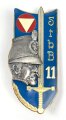 Österreich, Truppenkörperabzeichen "Stabsbataillon 11", Maße 30 x 65mm