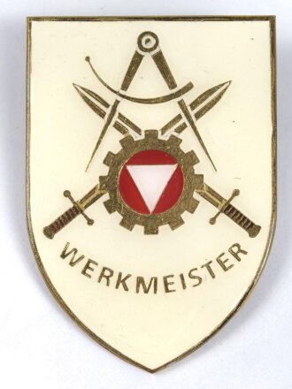 Österreich, Truppenkörperabzeichen "Werkmeister (Gold)", Maße 40 x 60mm