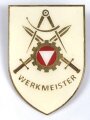 Österreich, Truppenkörperabzeichen "Werkmeister (Gold)", Maße 40 x 60mm
