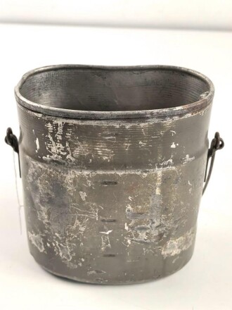 1. Weltkrieg, Kochgeschirr ohne Deckel " R. M. B. 15"  Originallack, Eisen