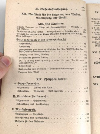 Polizei III.Reich "Waffentechnischer Leitfaden für die Ordnungspolizei" 436 Seiten, datiert 1940, gebraucht