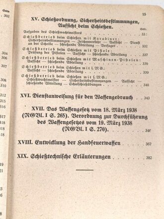 Polizei III.Reich "Waffentechnischer Leitfaden für die Ordnungspolizei" 436 Seiten, datiert 1940, gebraucht