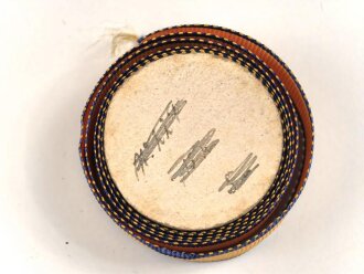 Österreich k.u.k. , Bandabschnitt für eine Bandspange zum Orden der eisernen Krone. Breite 16mm, Länge 8cm