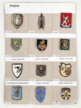 Belgien, Sammlung verschiedener Abzeichen