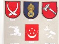 Singapur, Sammlung Ärmelabzeichen, auf Karton getackert