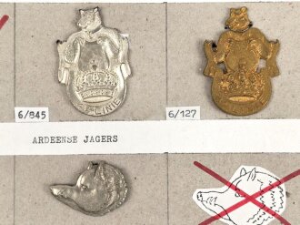 Belgien, Sammlung verschiedener Barettabzeichen