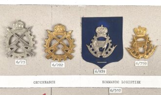 Belgien, Sammlung verschiedener Barettabzeichen