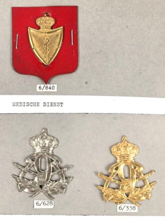 Belgien, Sammlung verschiedener Barettabzeichen