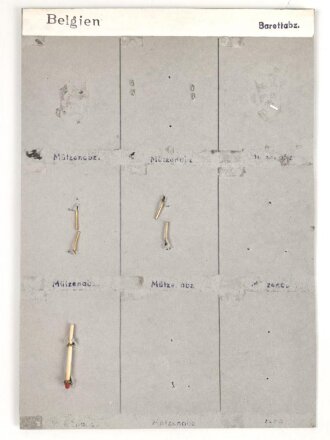 Belgien, Sammlung verschiedener Barettabzeichen