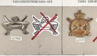 Belgien, Sammlung verschiedener Barettabzeichen