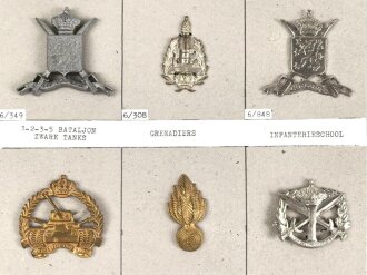 Belgien, Sammlung verschiedener Barettabzeichen