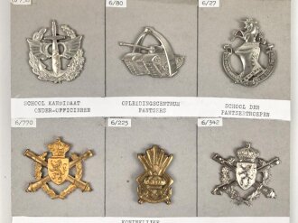 Belgien, Sammlung verschiedener Barettabzeichen