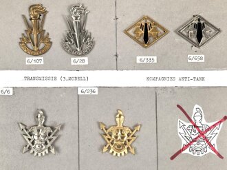 Belgien, Sammlung verschiedener Barettabzeichen