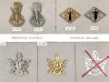 Belgien, Sammlung verschiedener Barettabzeichen