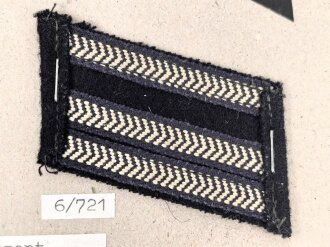 Belgien, Sammlung Rangabzeichen Luftwaffe, auf Karton getackert