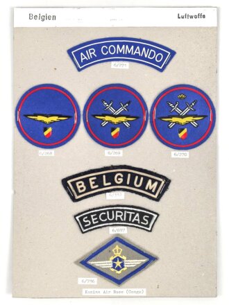 Belgien, Sammlung Ärmelabzeichen Luftwaffe, auf...