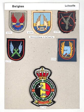 Belgien, Sammlung Ärmelabzeichen Luftwaffe, auf...