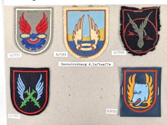 Belgien, Sammlung Ärmelabzeichen Luftwaffe, auf...