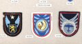 Belgien, Sammlung Ärmelabzeichen Luftwaffe, auf Karton getackert