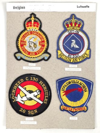 Belgien, Sammlung Ärmelabzeichen Luftwaffe, auf...
