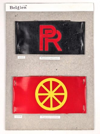 Belgien, Armbinden " Regimentspolizei und...