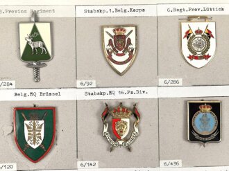 Belgien, Sammlung verschiedener Abzeichen