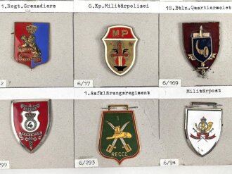 Belgien, Sammlung verschiedener Abzeichen