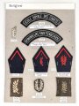 Belgien, Sammlung Rangabzeichen, auf Karton getackert