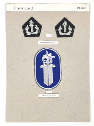 Finnland, Sammlung Kragenabzeichen und...