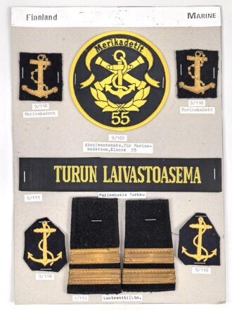 Finnland, Sammlung Rangabzeichen und Ärmelabzeichen...