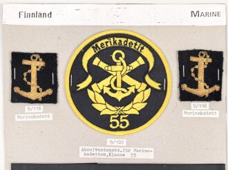 Finnland, Sammlung Rangabzeichen und Ärmelabzeichen...