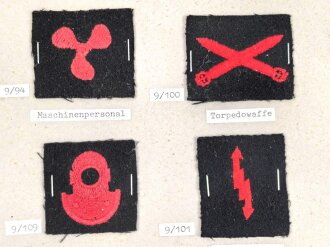 Finnland, Sammlung Truppenabzeichen der Marine, auf Karton getackert