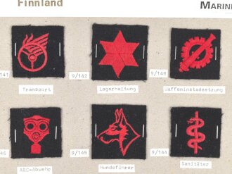 Finnland, Sammlung Truppenabzeichen der Marine, auf...